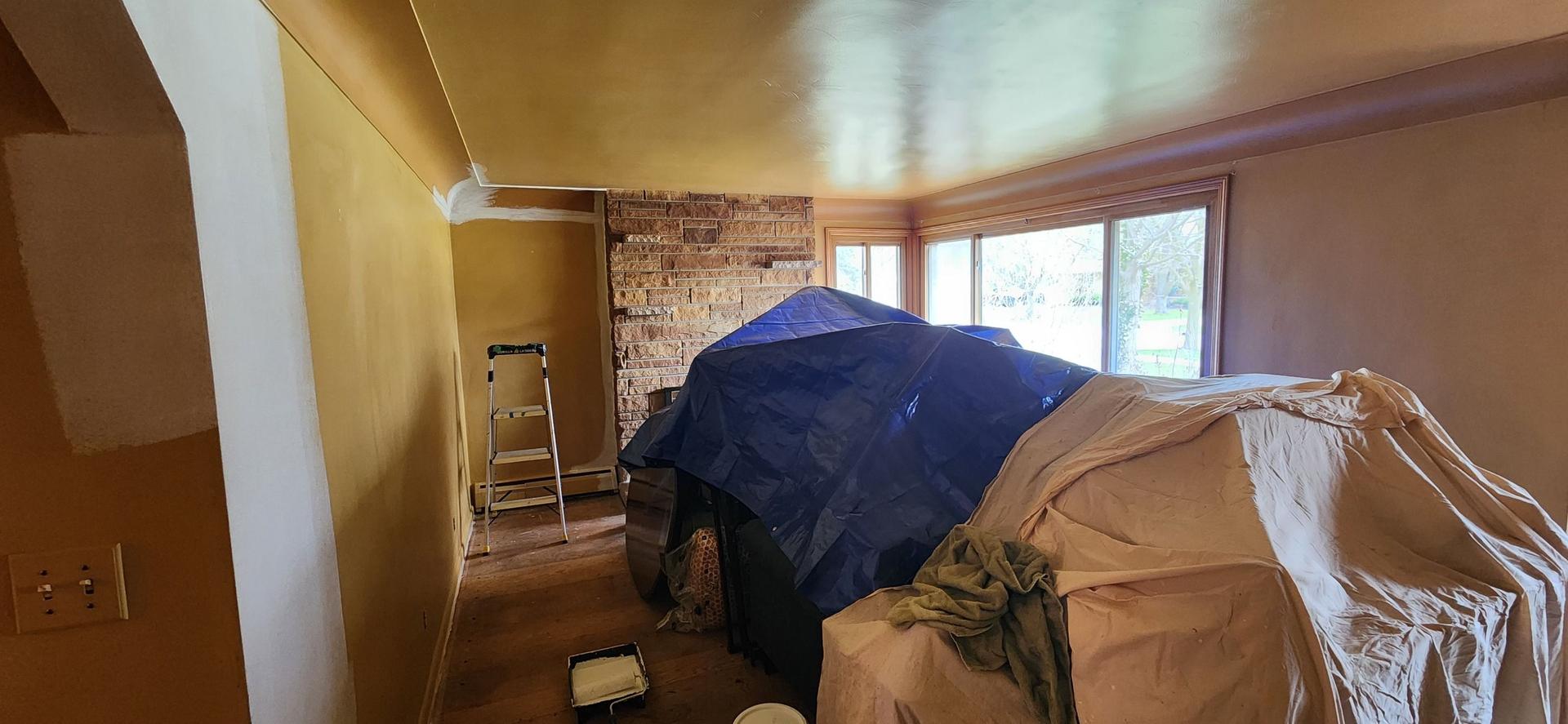 Freshly painted interior walls and trim in an Essexville, MI home