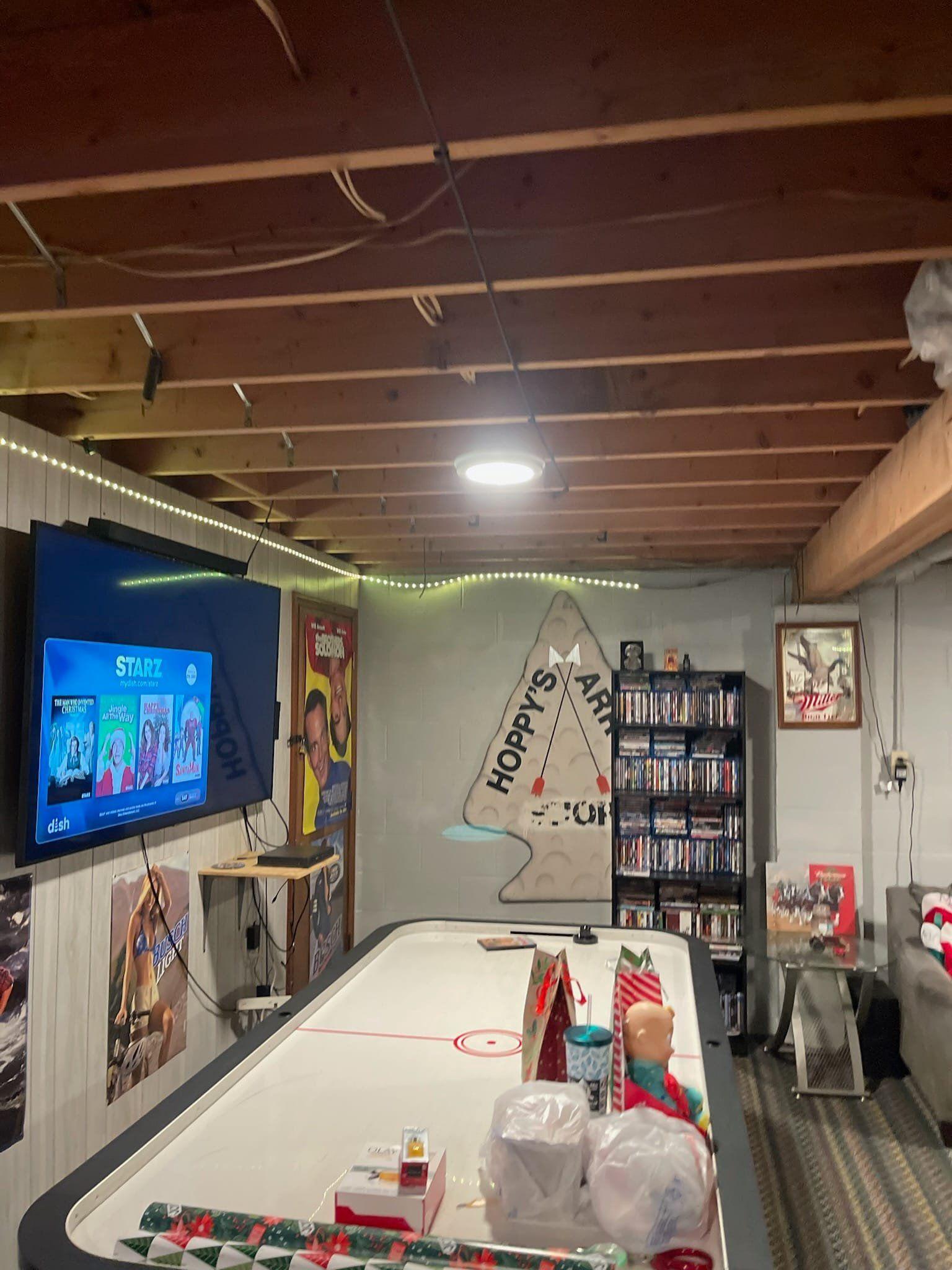 Black Basement Ceiling Painting — Omer, MI