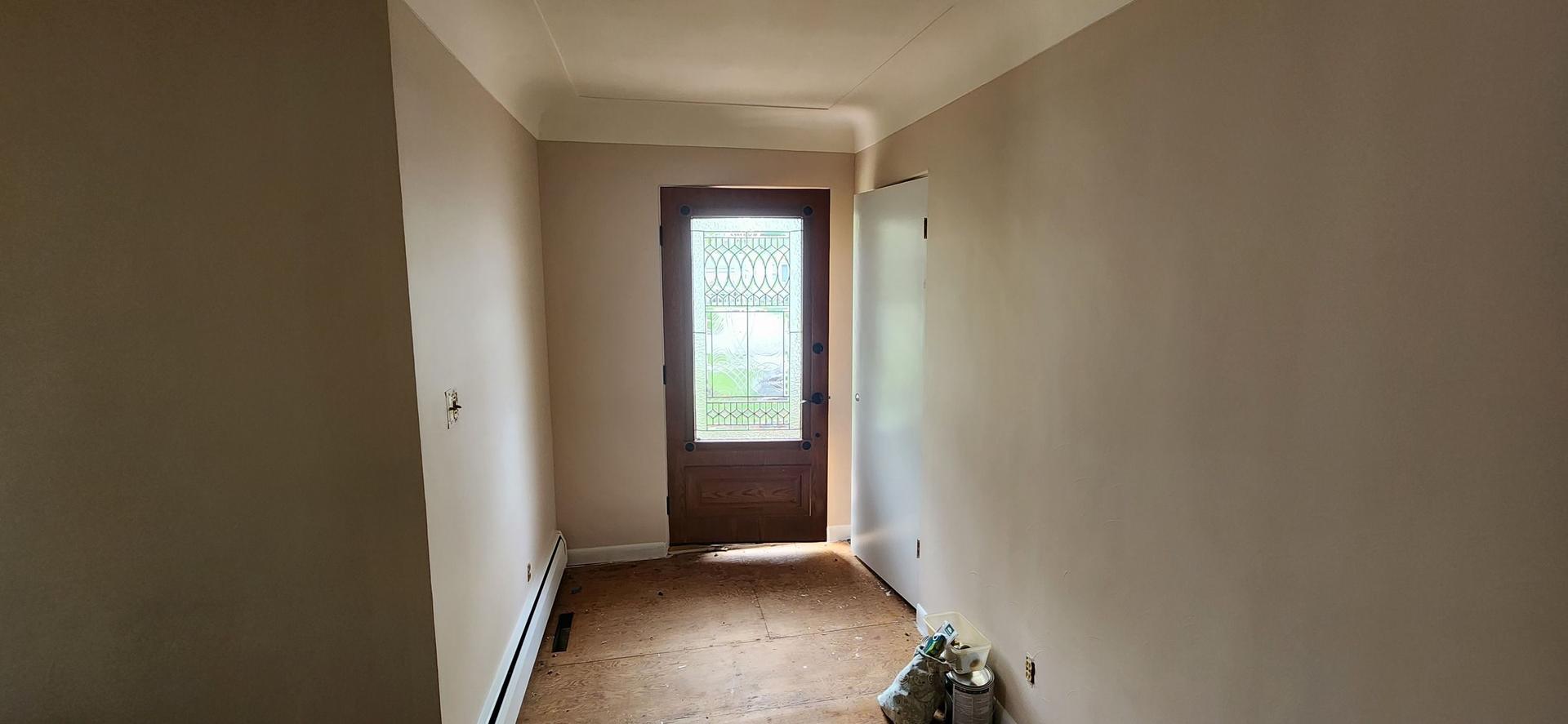 Freshly painted interior walls and trim in an Essexville, MI home