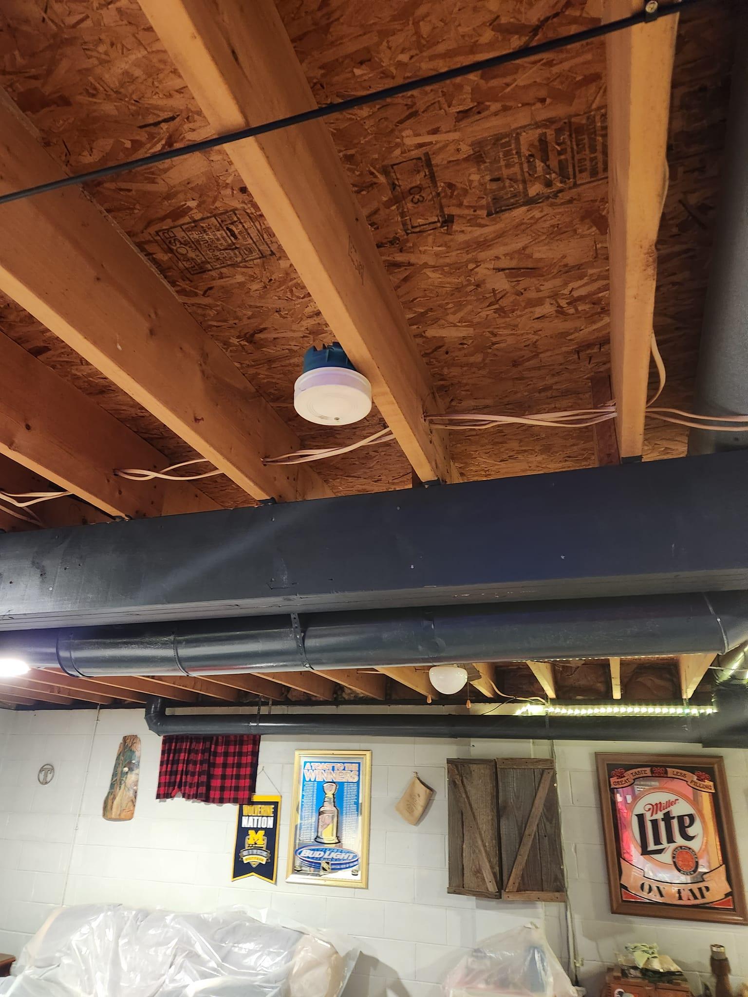 Black Basement Ceiling Painting — Omer, MI