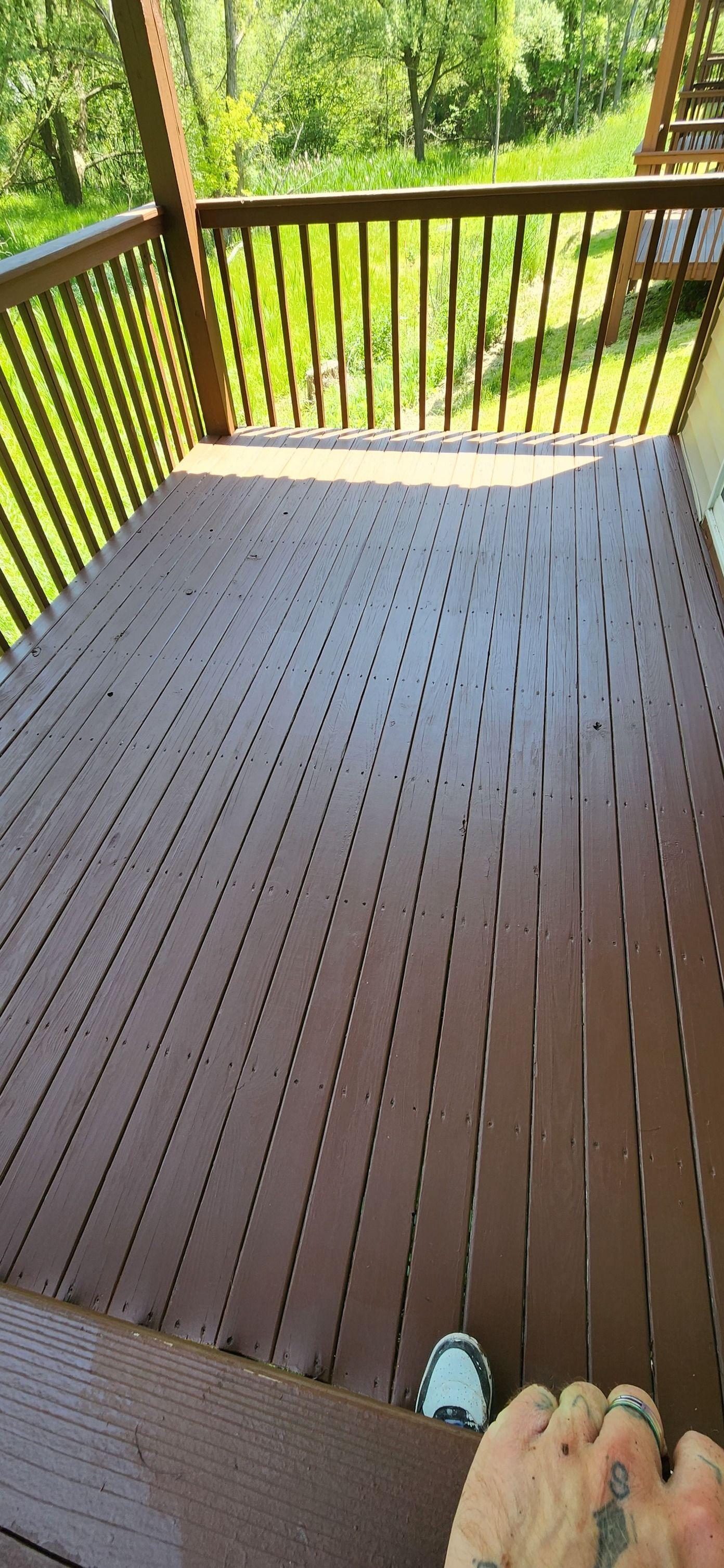 Deck Painting — West Branch, MI (Contract Job)