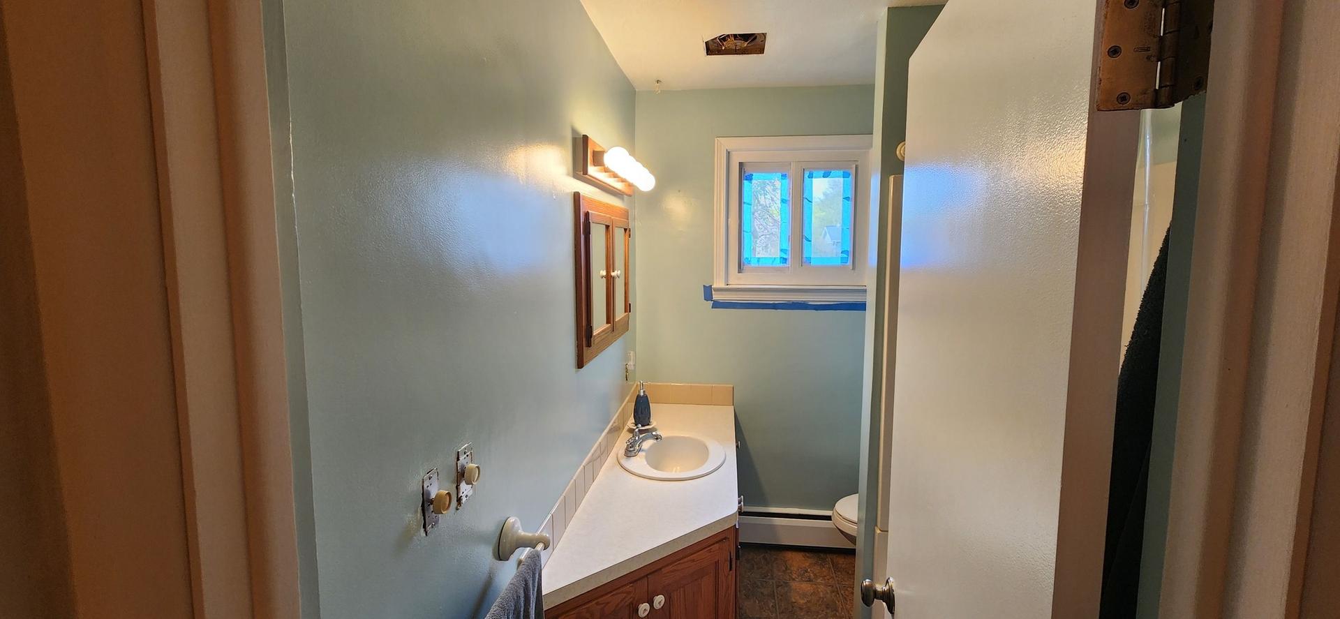 Freshly painted interior walls and trim in an Essexville, MI home