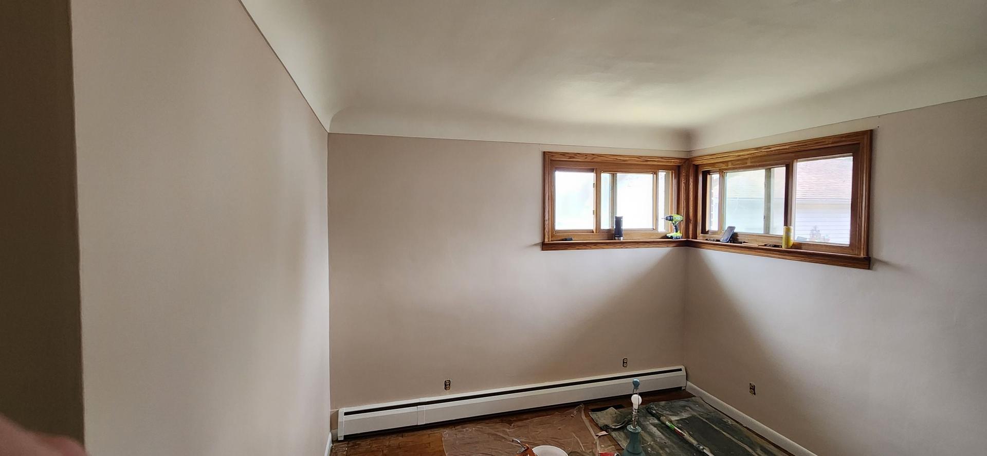 Freshly painted interior walls and trim in an Essexville, MI home
