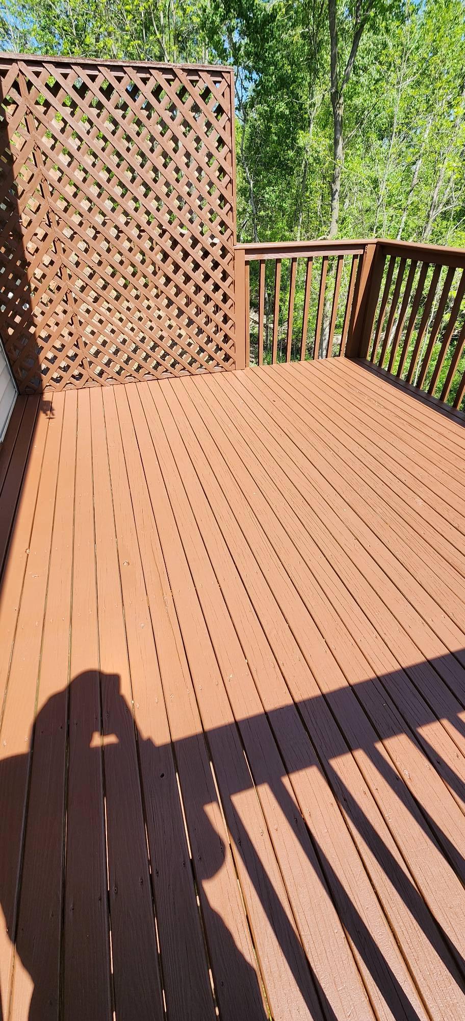Deck Painting — West Branch, MI (Contract Job)