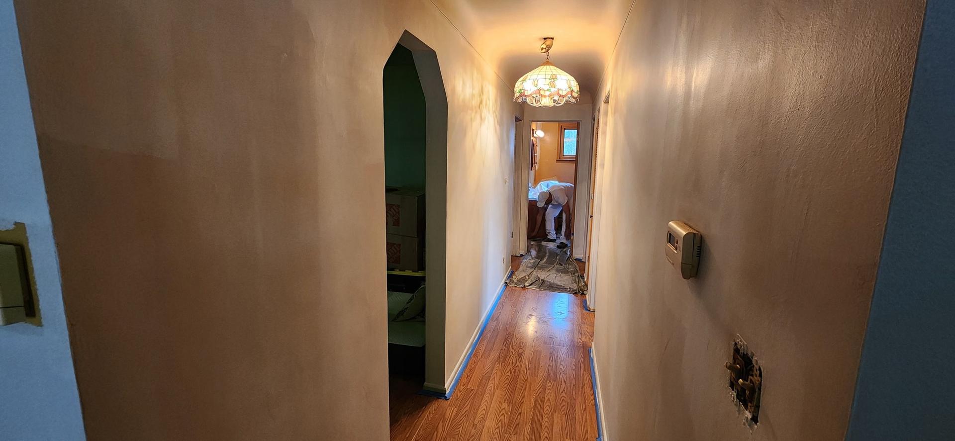 Freshly painted interior walls and trim in an Essexville, MI home