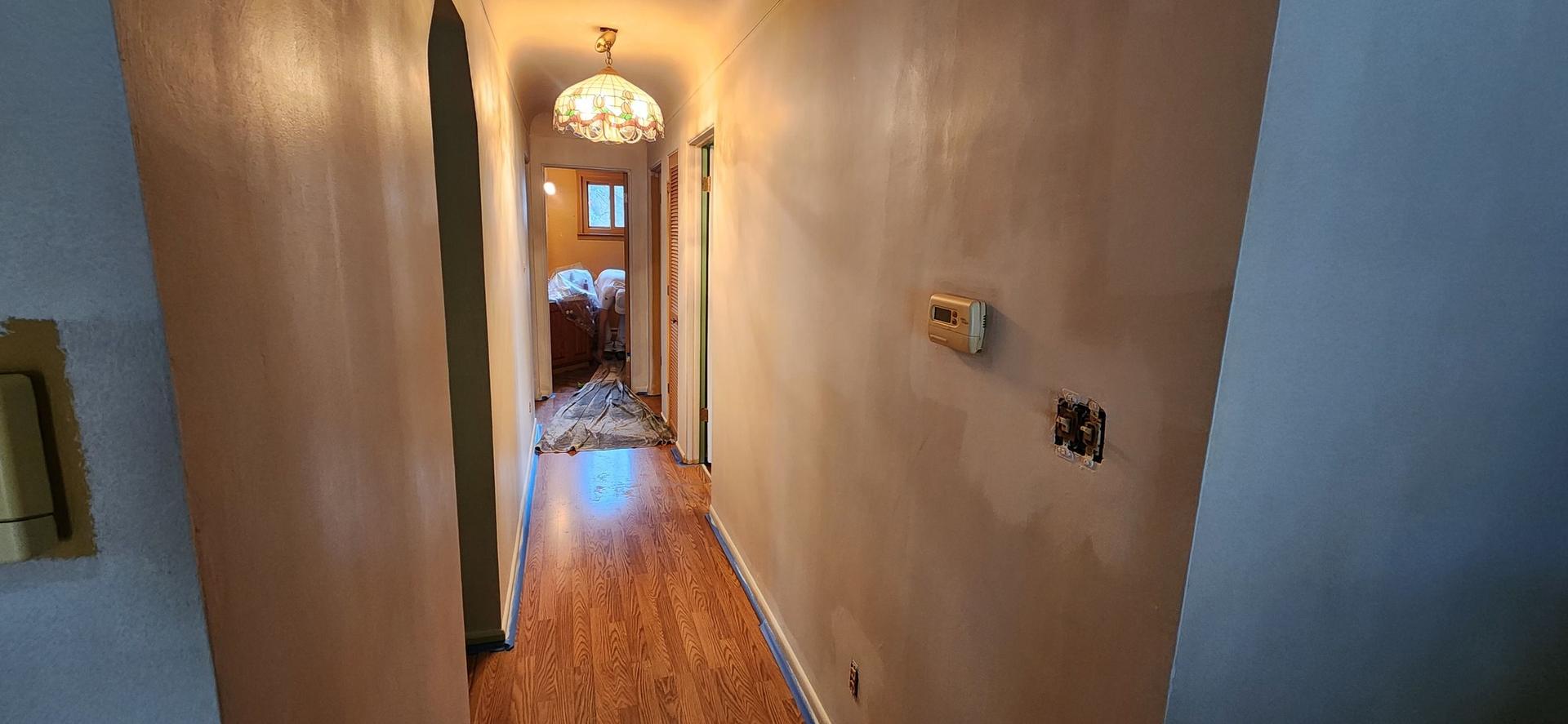 Freshly painted interior walls and trim in an Essexville, MI home