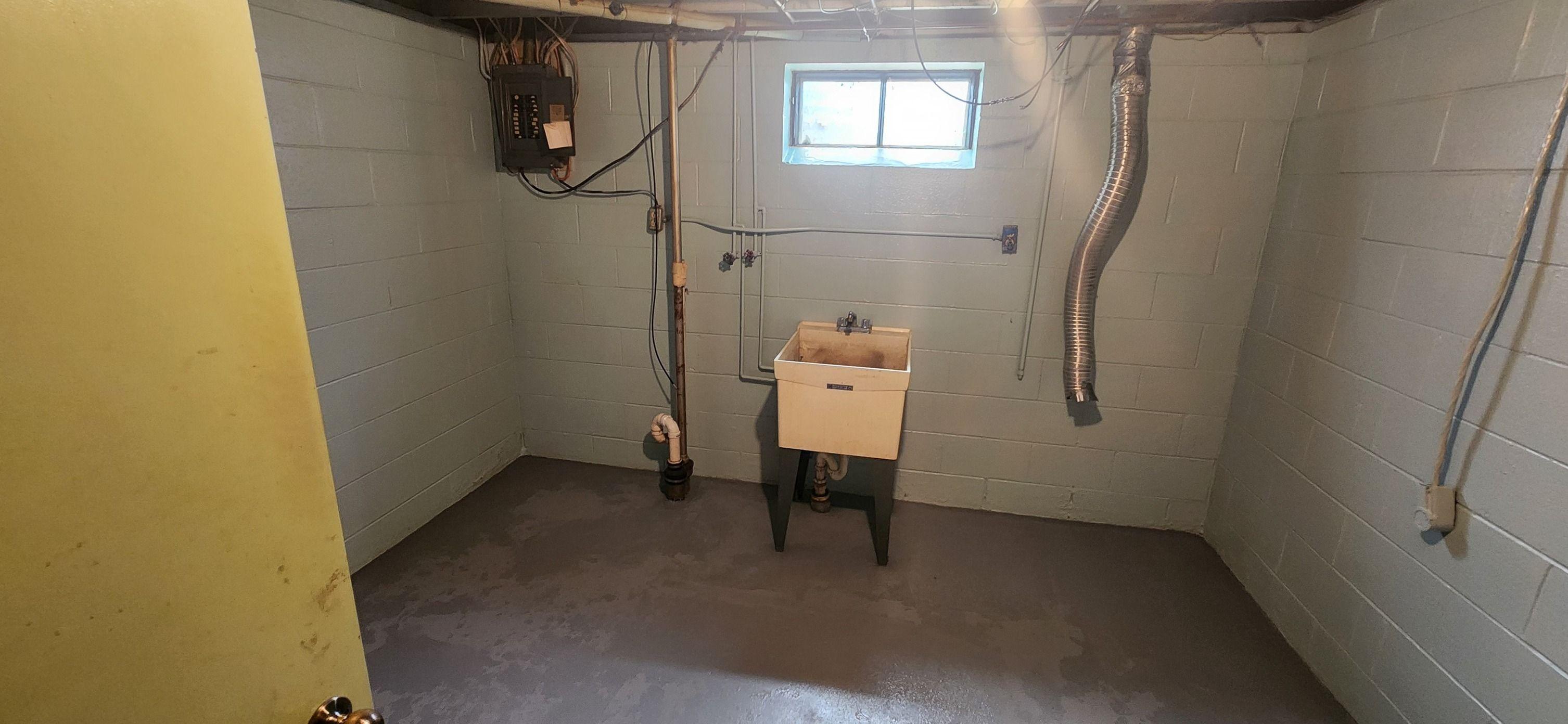 Freshly painted basement room in Essexville, MI