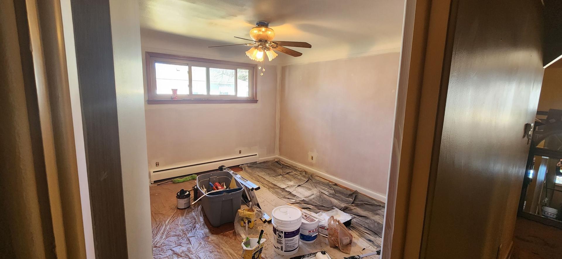 Freshly painted interior walls and trim in an Essexville, MI home