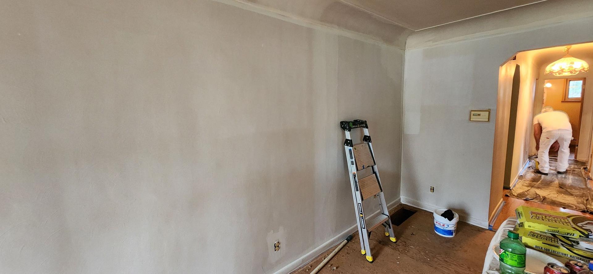 Freshly painted interior walls and trim in an Essexville, MI home