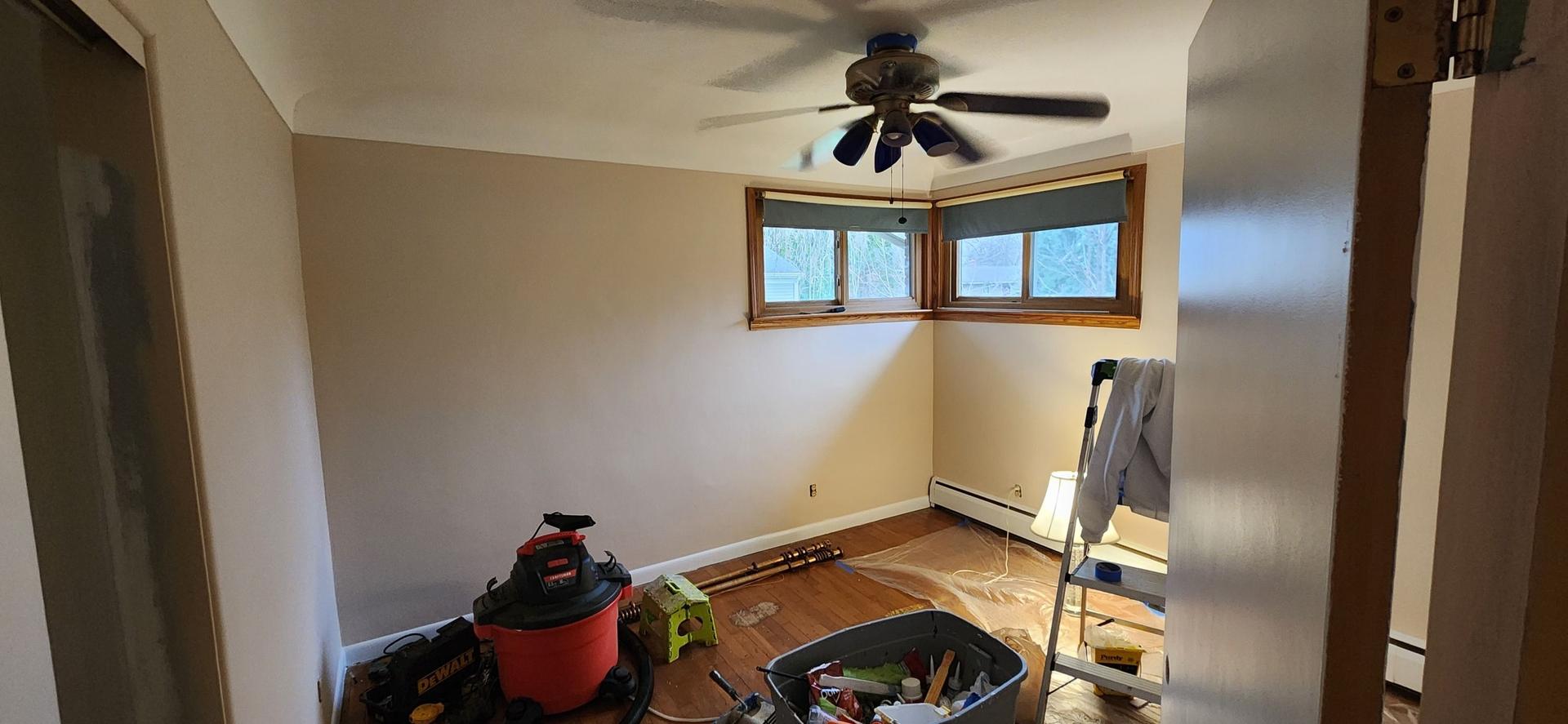 Freshly painted interior walls and trim in an Essexville, MI home