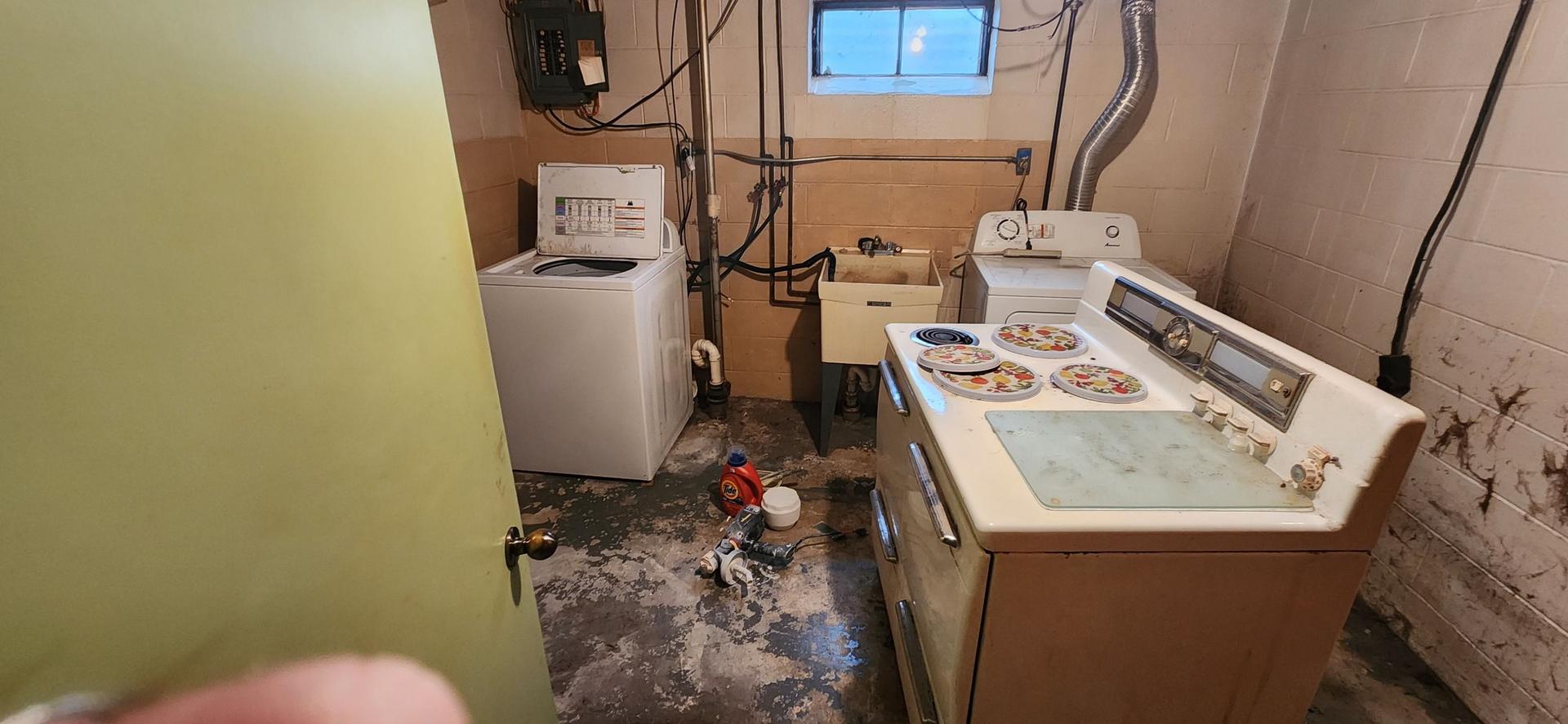 Freshly painted basement room in Essexville, MI