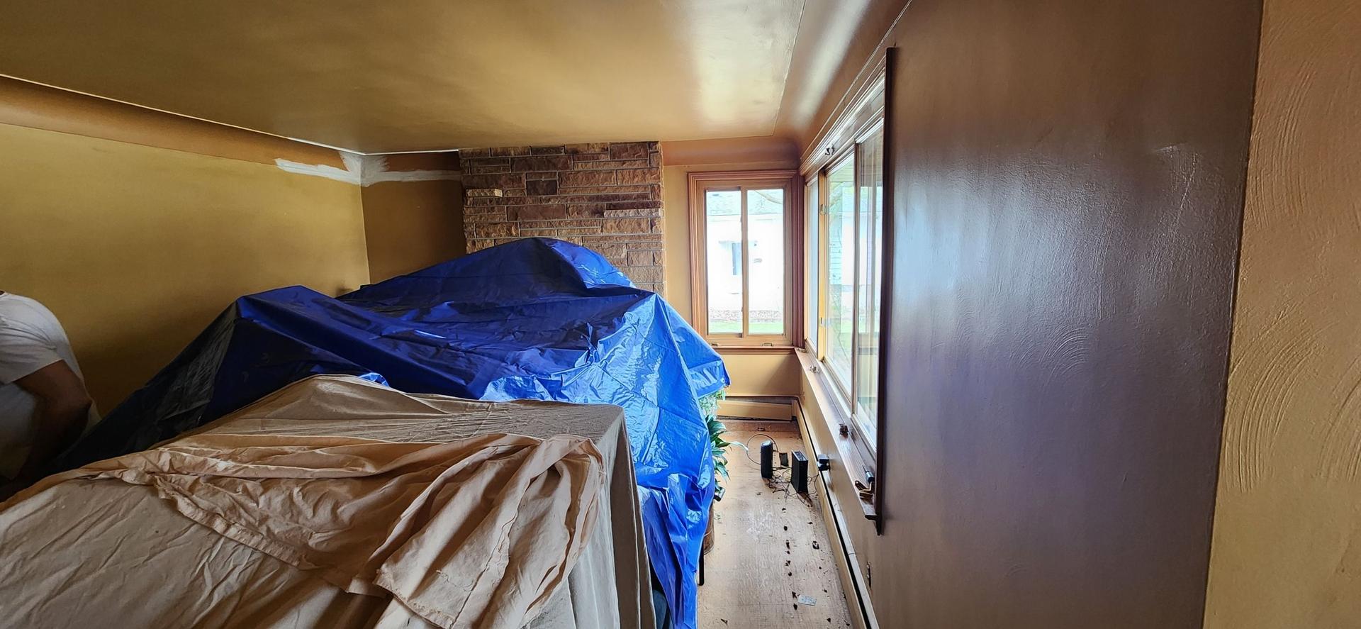 Freshly painted interior walls and trim in an Essexville, MI home