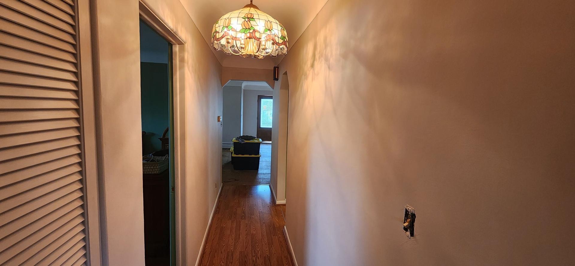 Freshly painted interior walls and trim in an Essexville, MI home