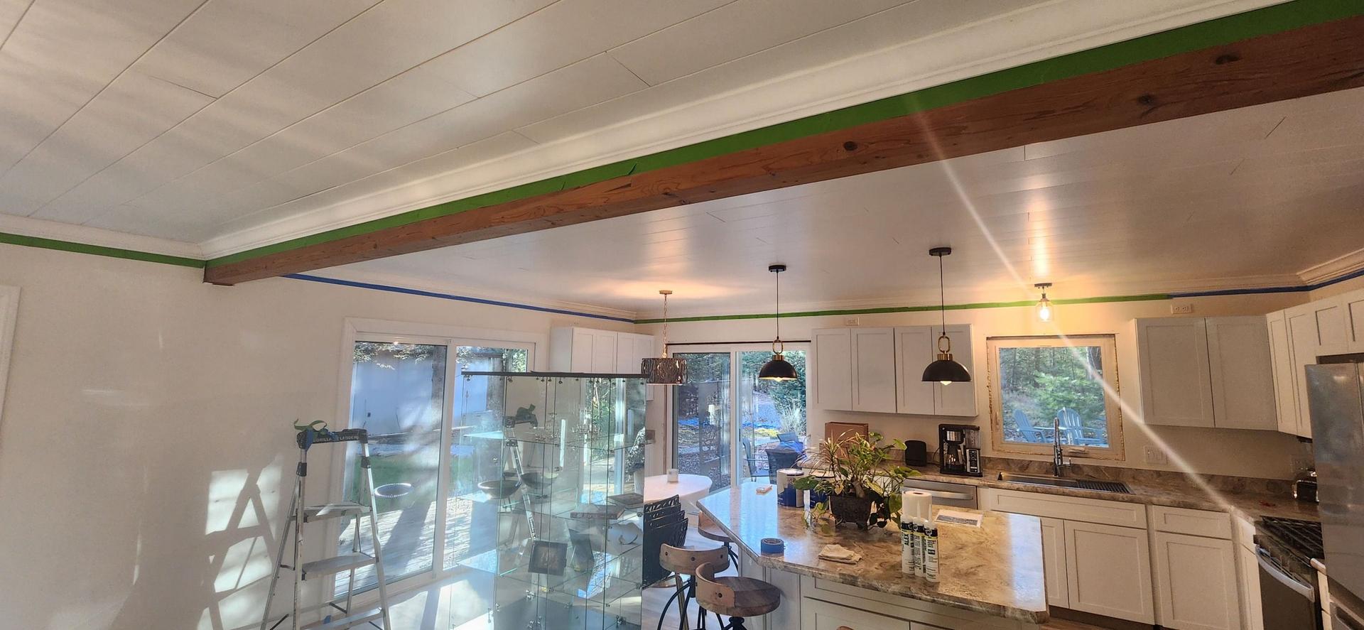 Crown Molding, Doors & Beam Painting — Forest Lake, MI