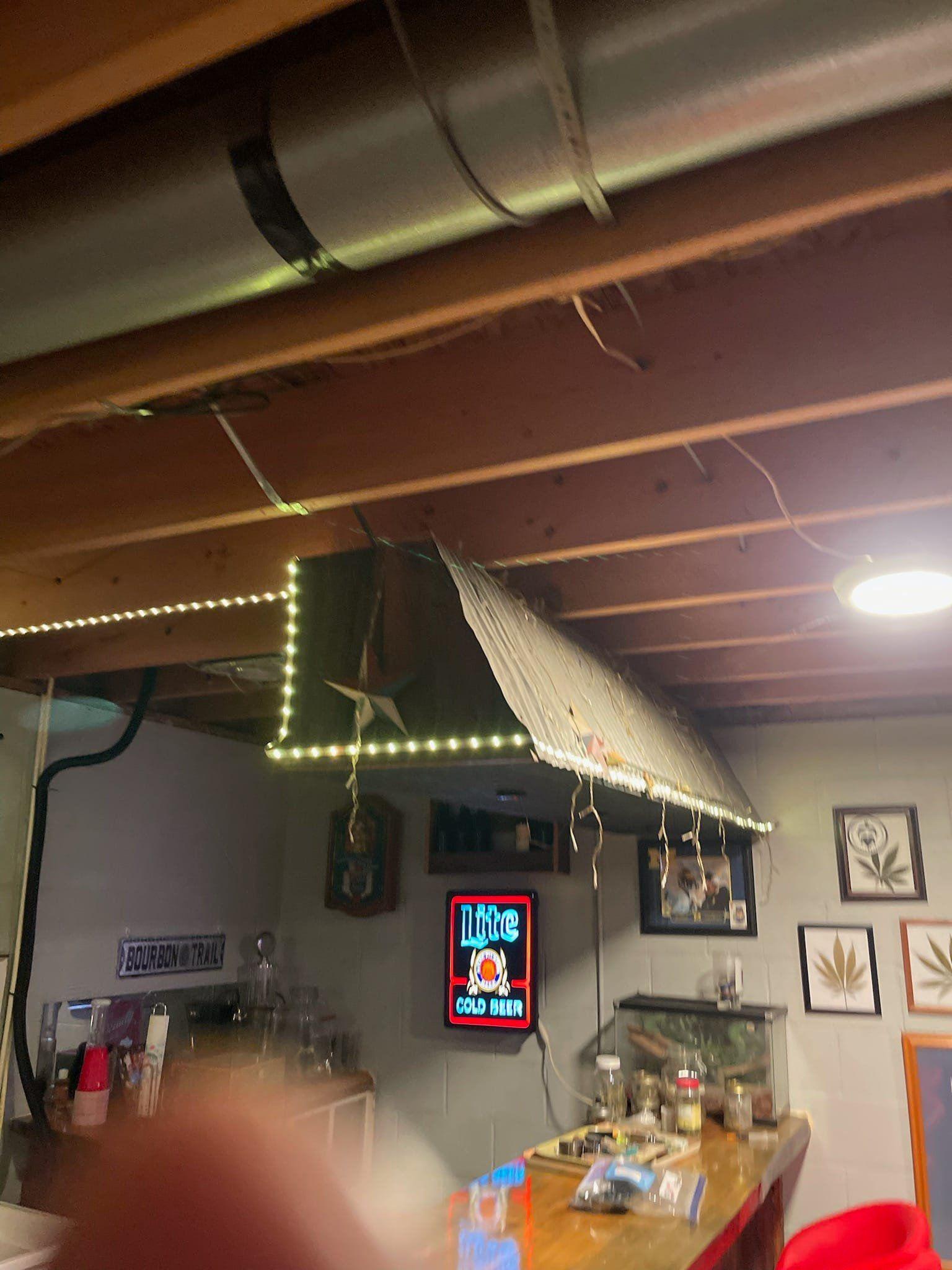 Black Basement Ceiling Painting — Omer, MI