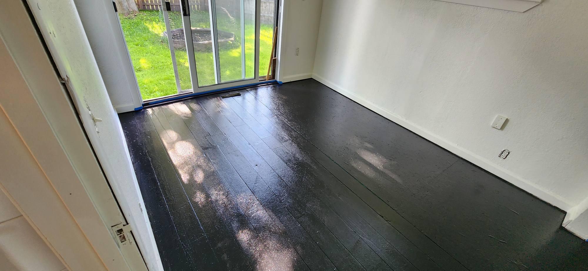 Freshly painted floors in Tawas, MI