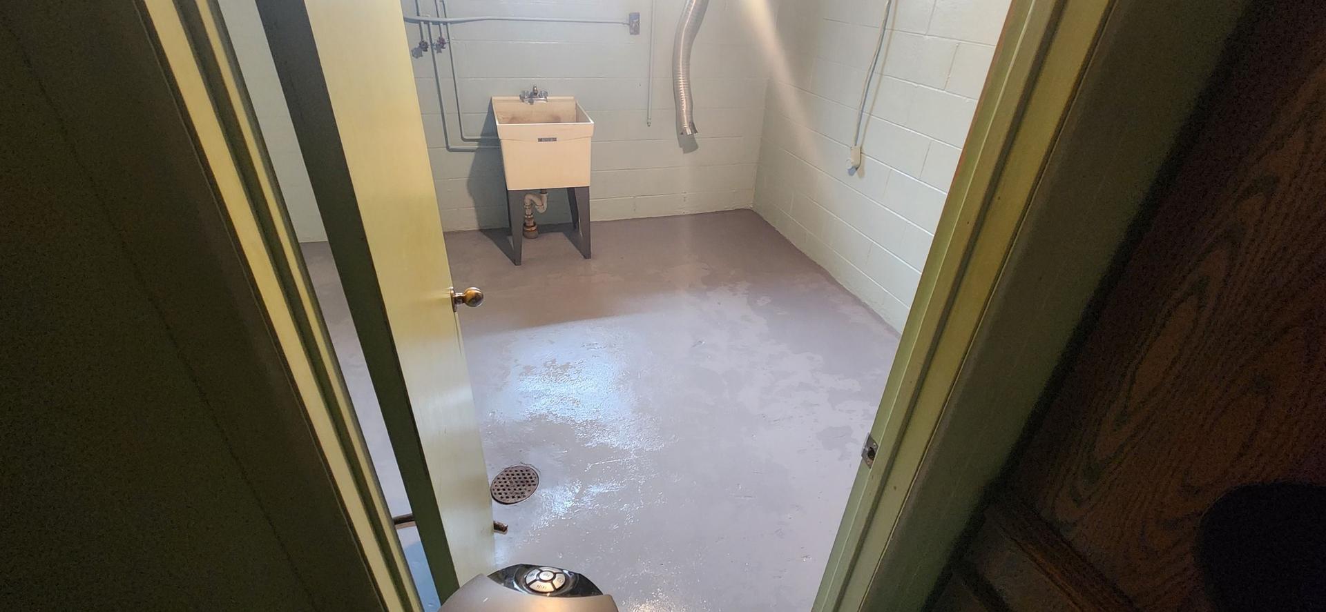 Freshly painted basement room in Essexville, MI