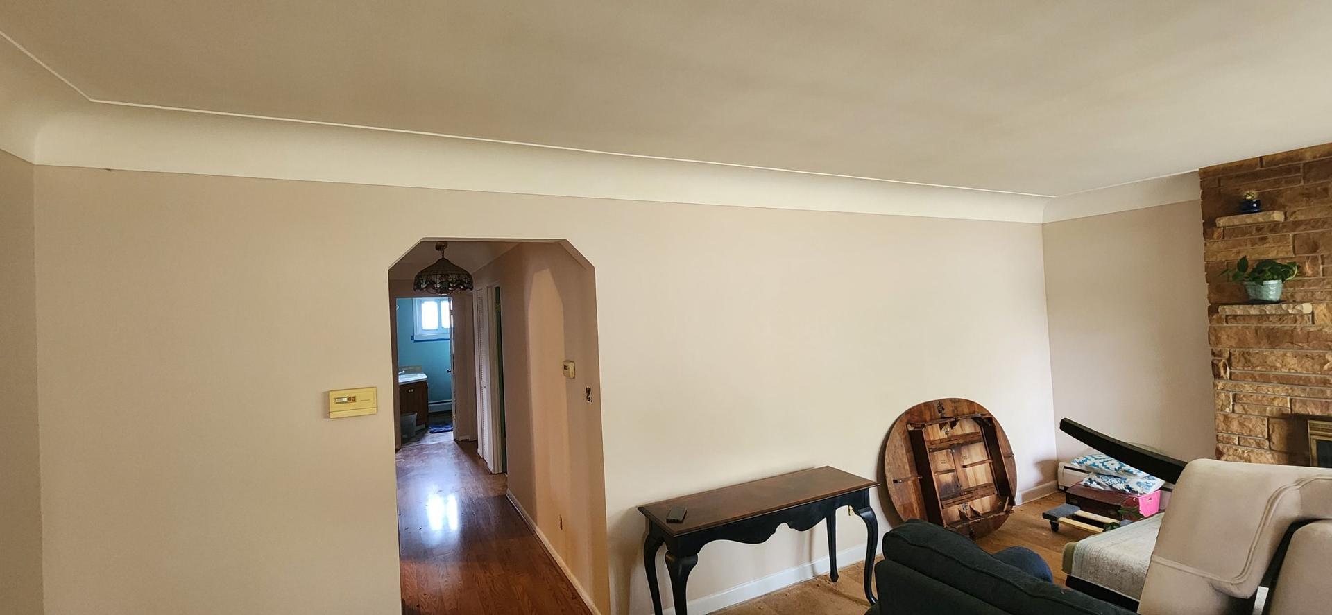 Freshly painted interior walls and trim in an Essexville, MI home