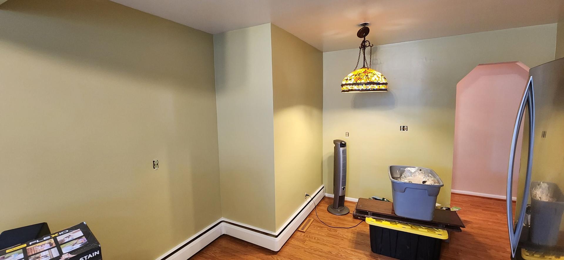 Freshly painted interior walls and trim in an Essexville, MI home