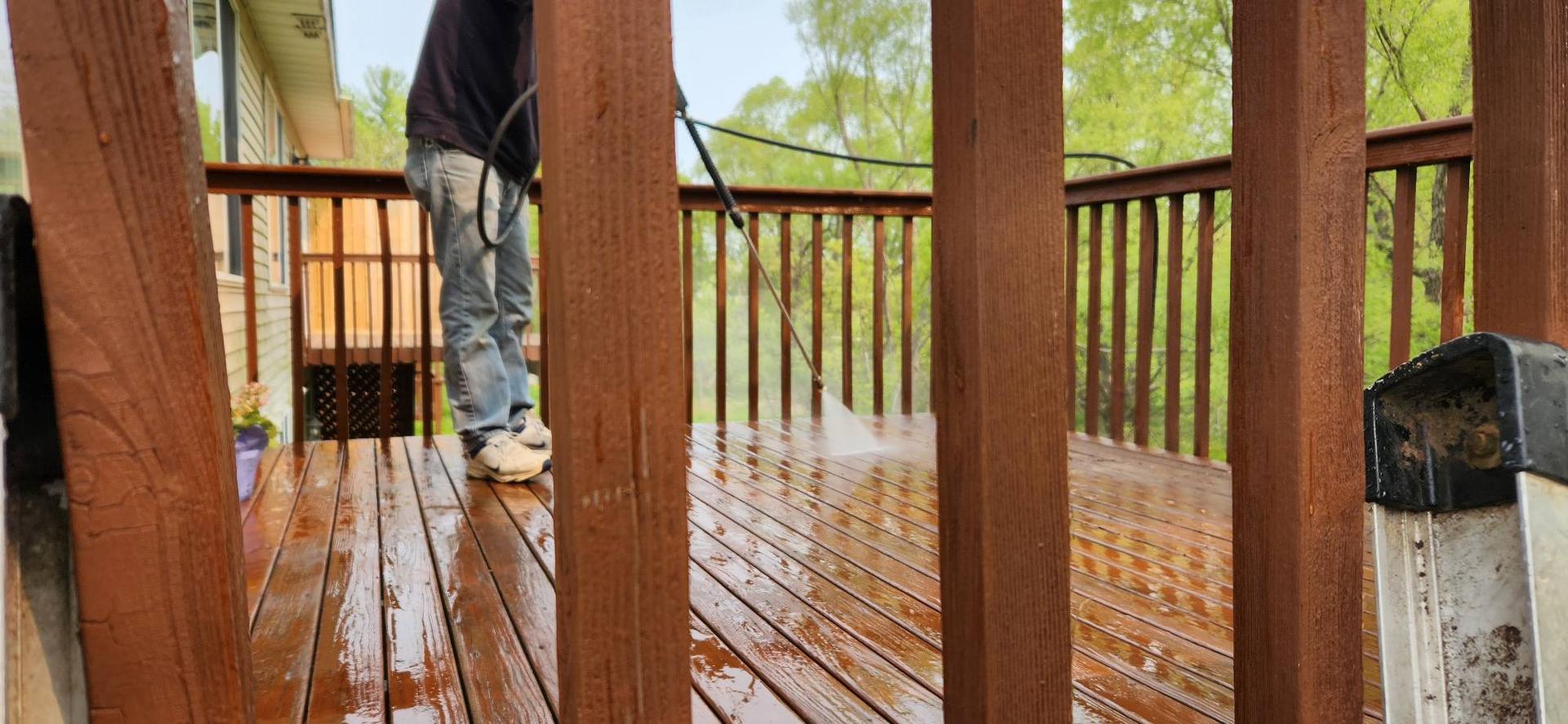 Deck Painting — West Branch, MI (Contract Job)
