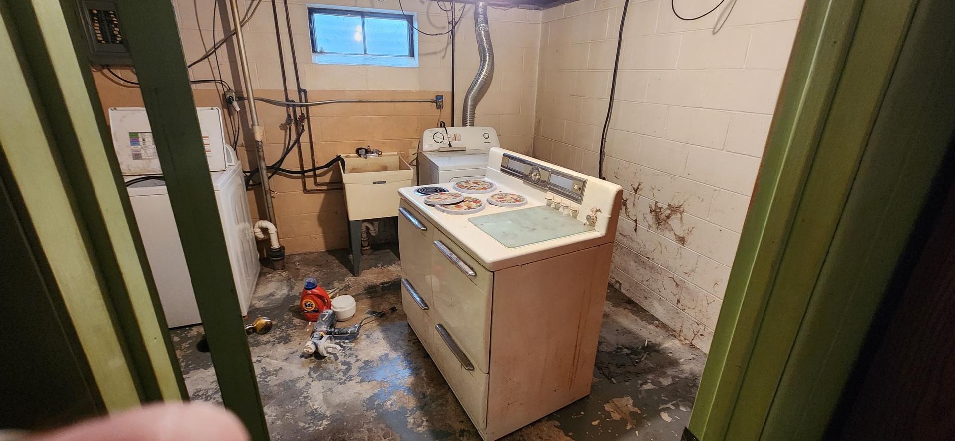 Freshly painted basement room in Essexville, MI