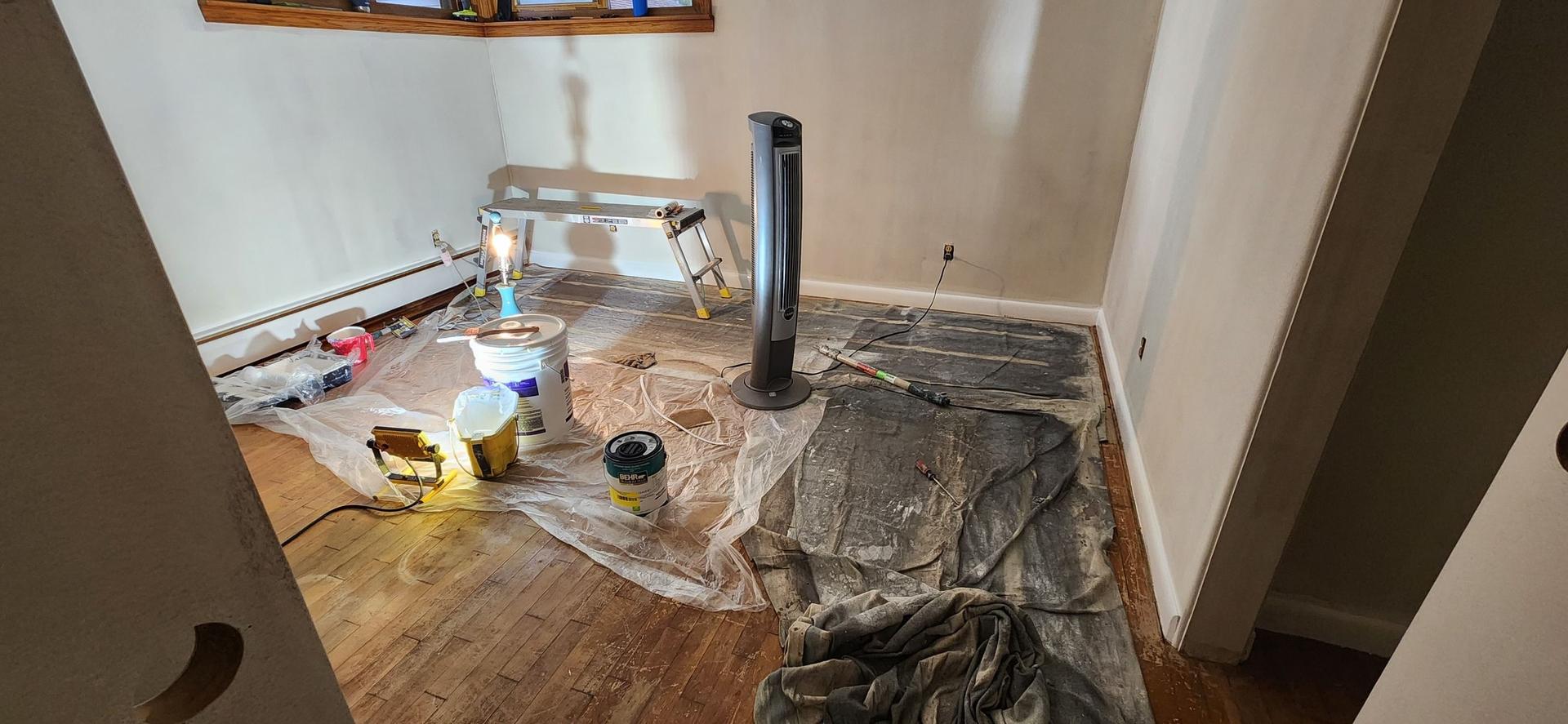 Freshly painted interior walls and trim in an Essexville, MI home