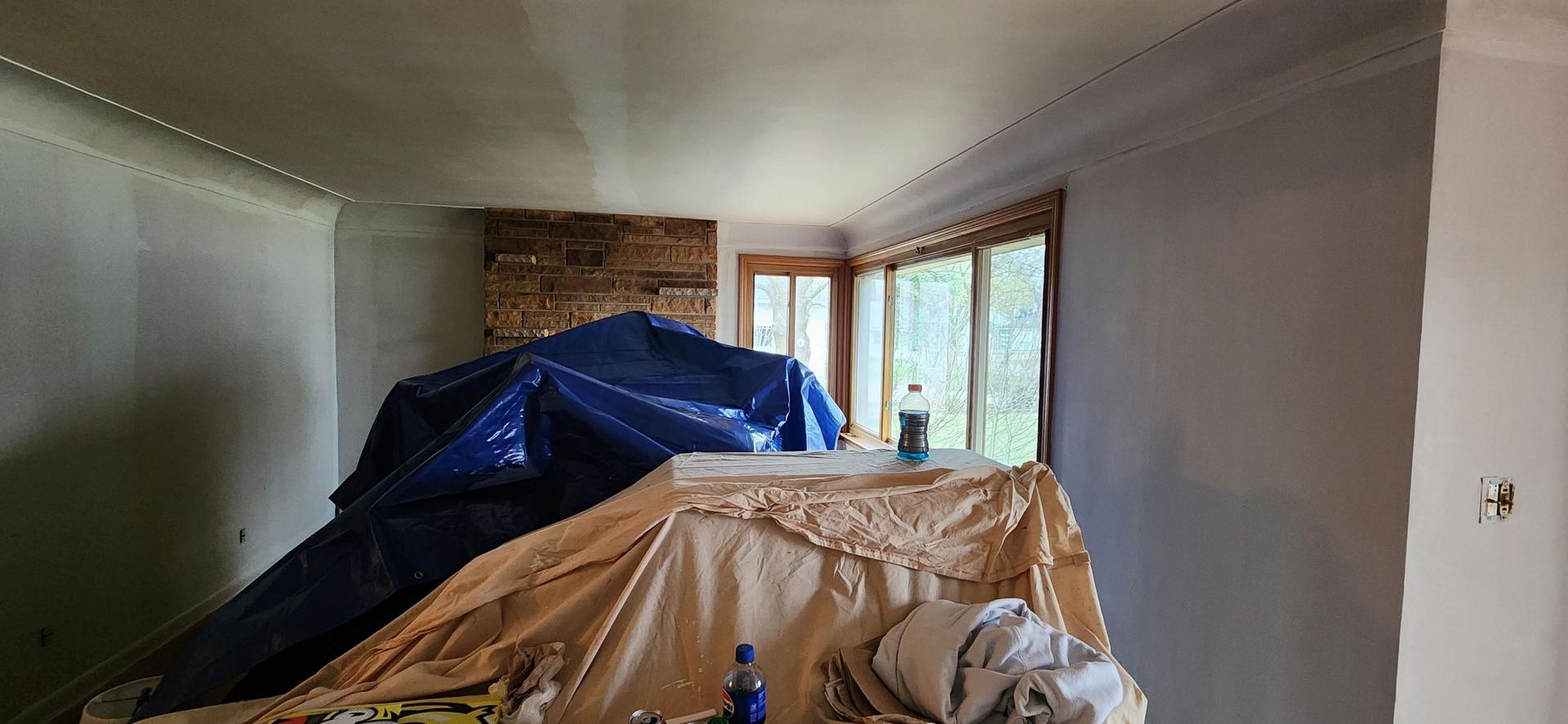 Freshly painted interior walls and trim in an Essexville, MI home