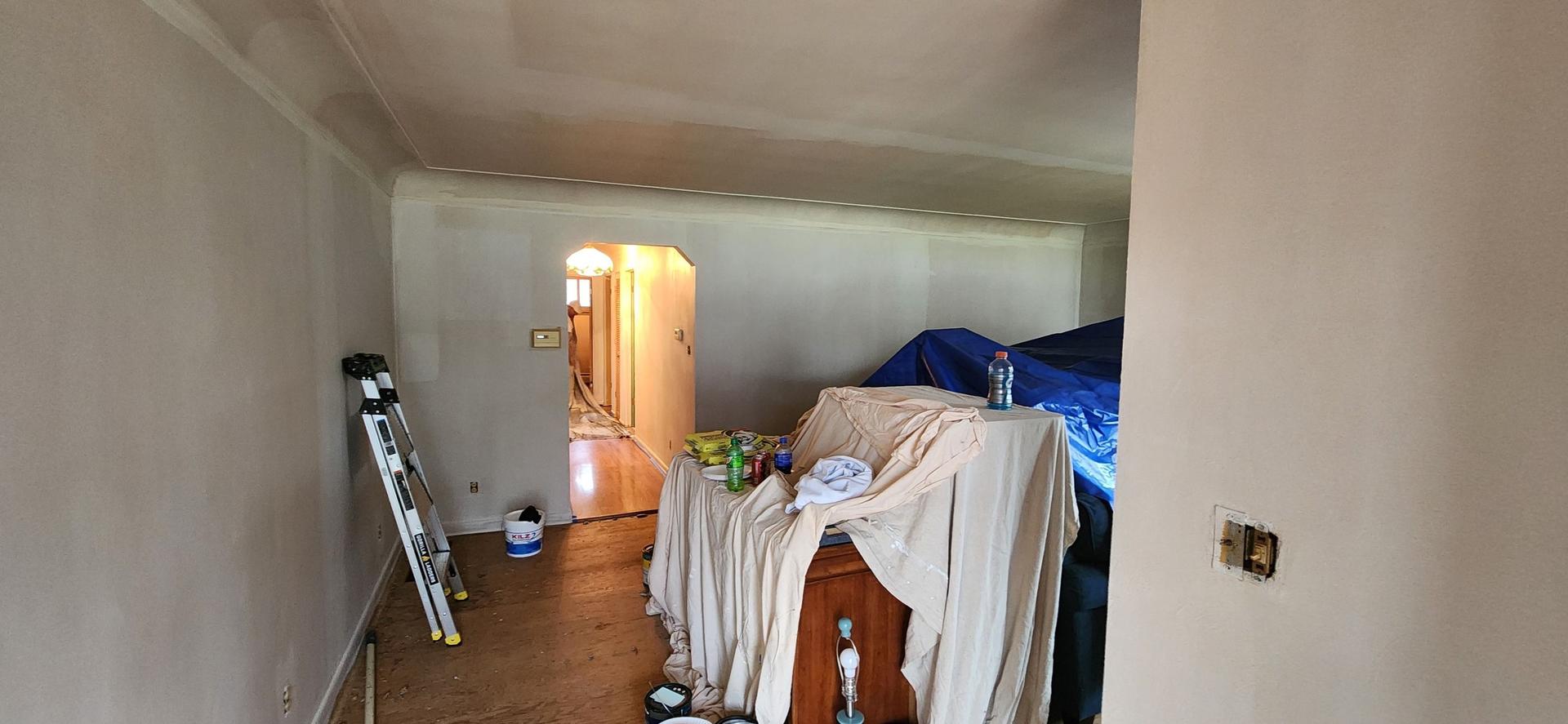 Freshly painted interior walls and trim in an Essexville, MI home