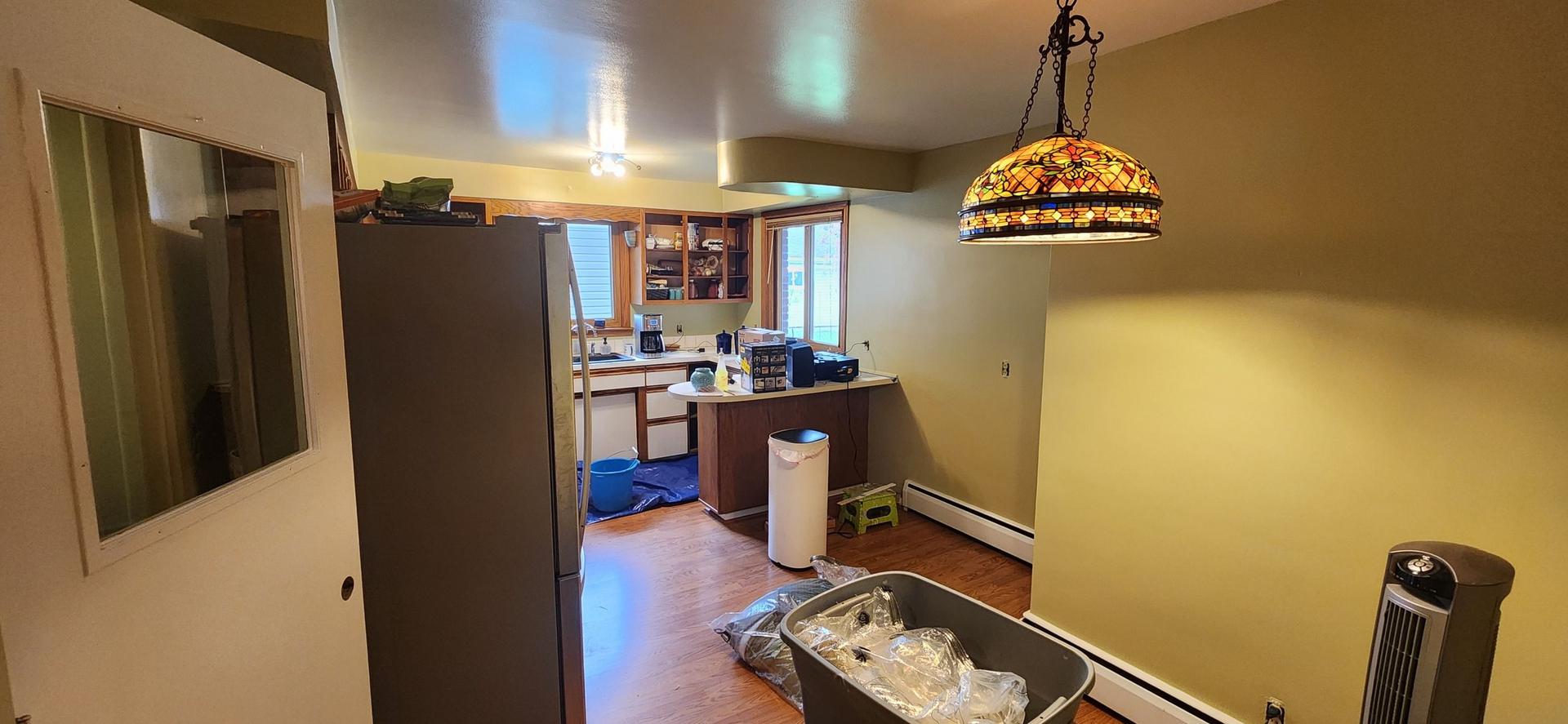 Freshly painted interior walls and trim in an Essexville, MI home