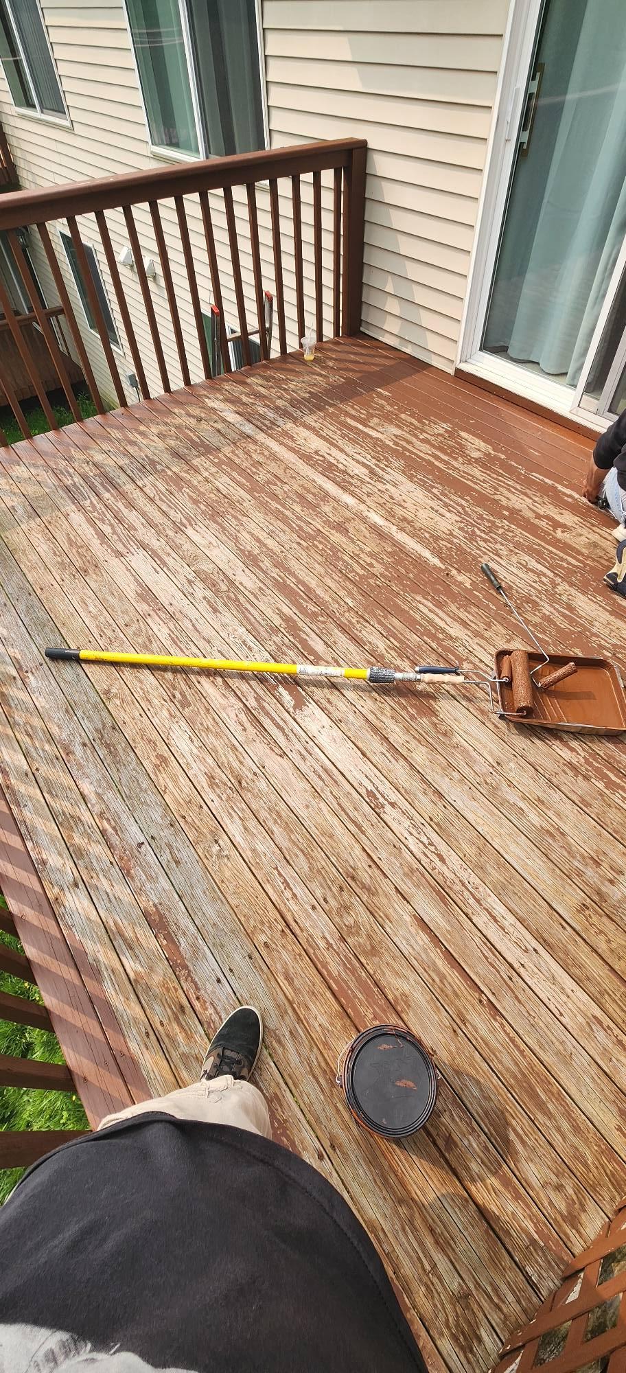 Deck Painting — West Branch, MI (Contract Job)