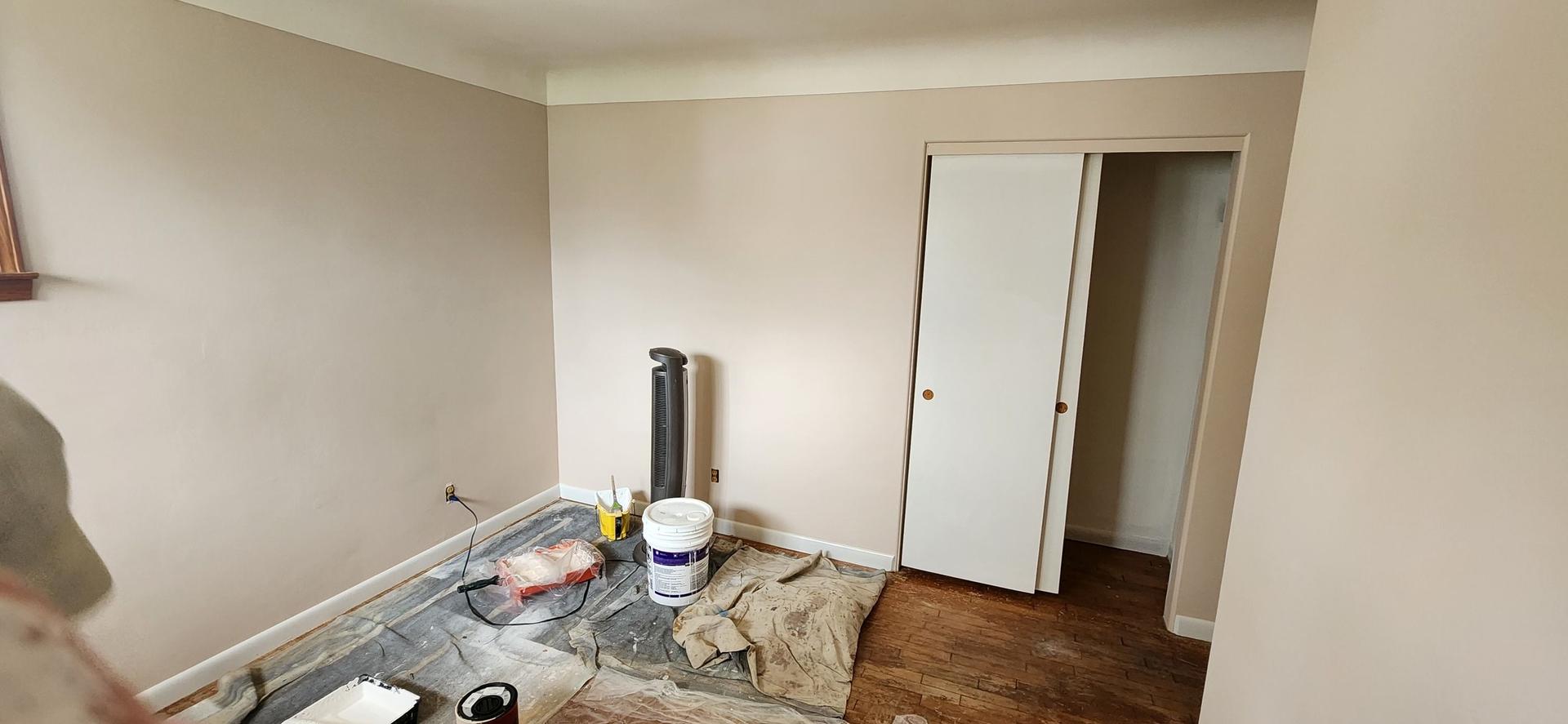 Freshly painted interior walls and trim in an Essexville, MI home