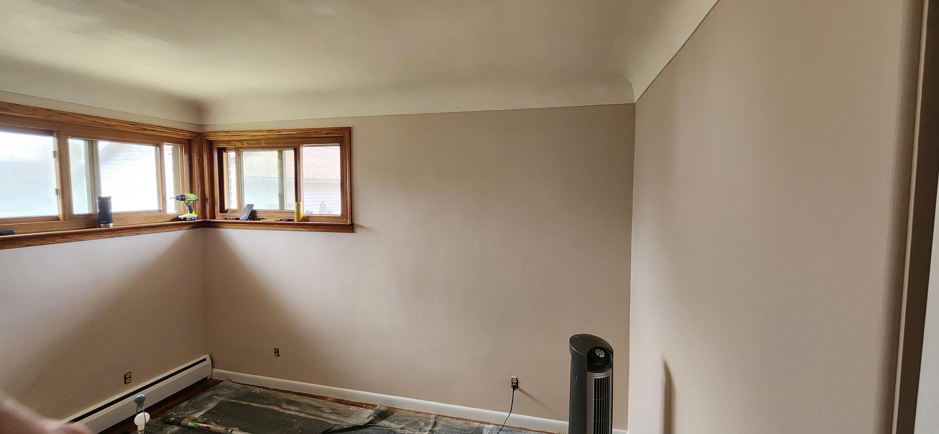 Freshly painted interior walls and trim in an Essexville, MI home